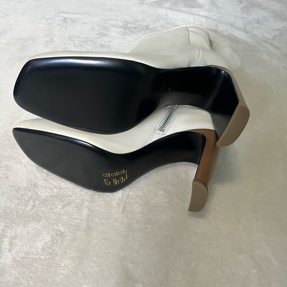 NIB: RAG & BONE Leather Ellis Boot/Booties in Ivory White, Size 6.5 (36.5 EU) - Picture 6 of 15